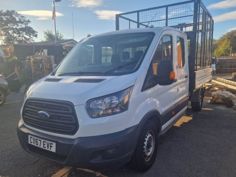 67 plate crew cab Transit tipper with a cage