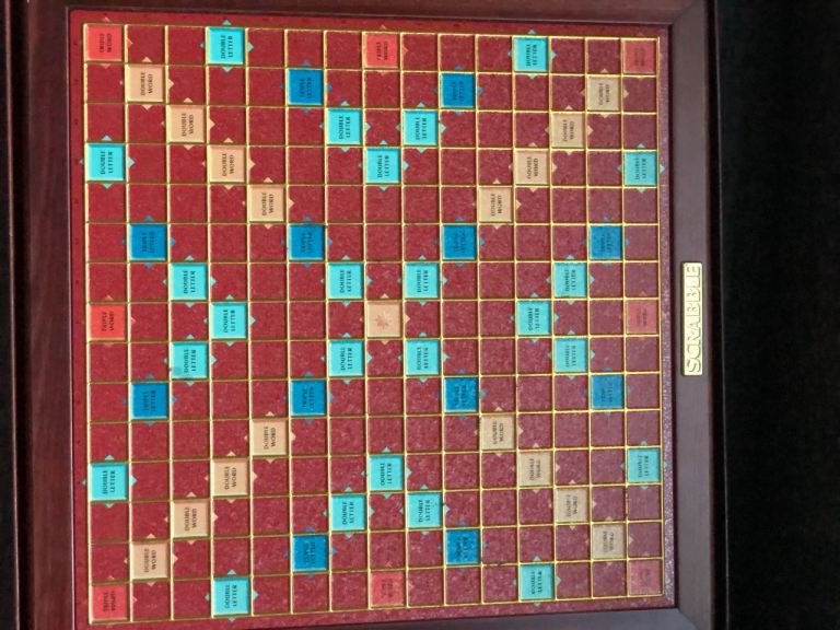 Vintage Scrabble Deluxe turntable