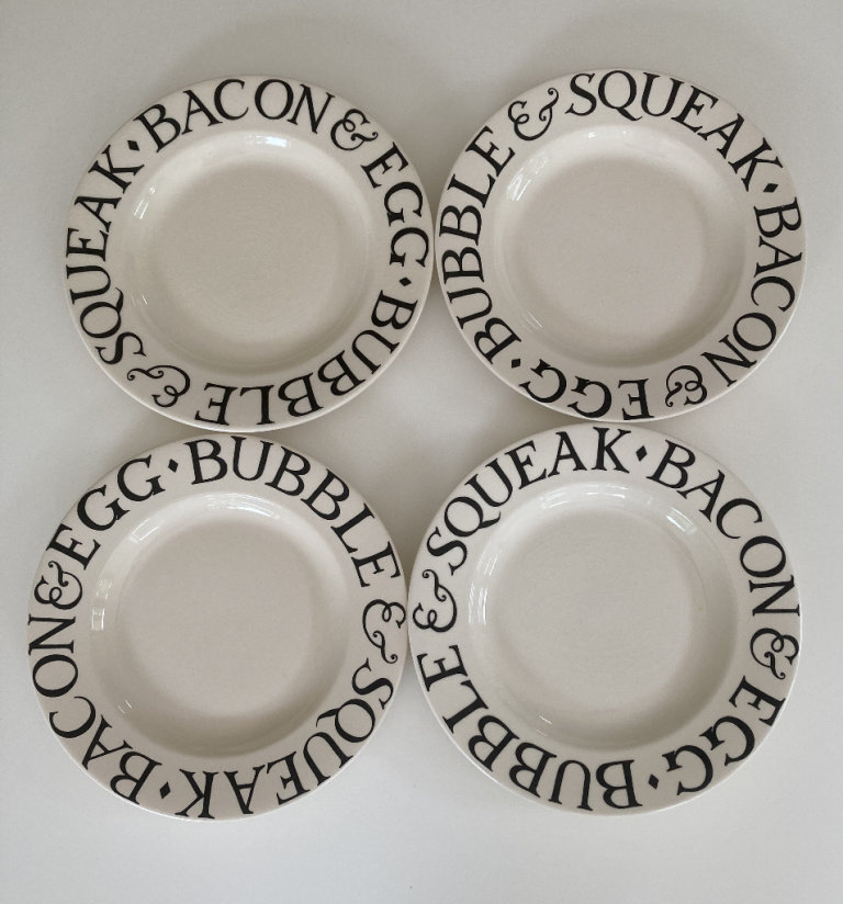 Set of four large Emma Bridgewater plates