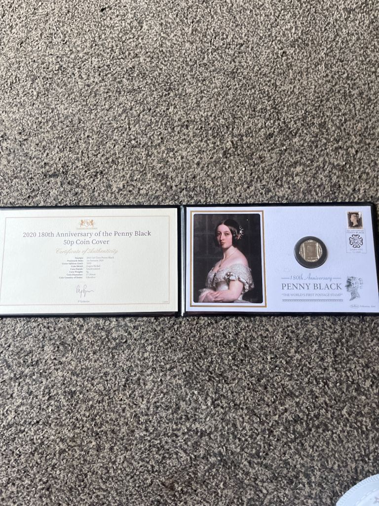 Penny black 50p coin 