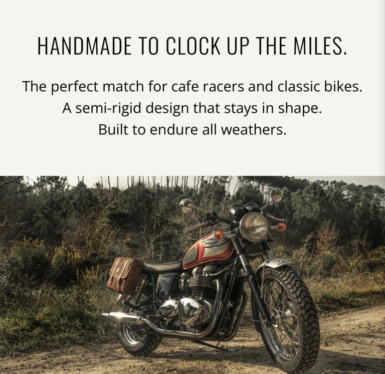 The Longride Brown 18L Waxed Canvas Quick Release Saddlebag Motorcycle Luggage
