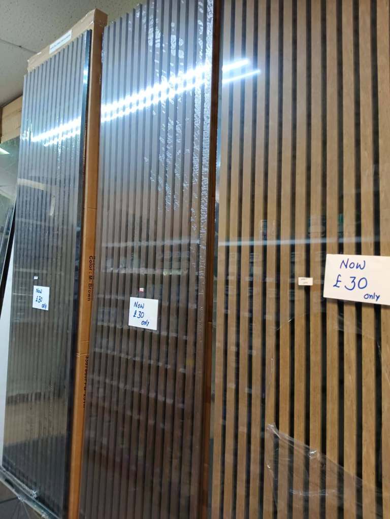 New LUXURY ACOUSTIC SLAT WALL PANELS (VARIOUS COLOURS) £30 each (240cm X 60cm)