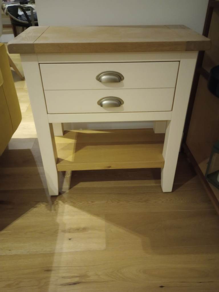 Solid oak bedside table
