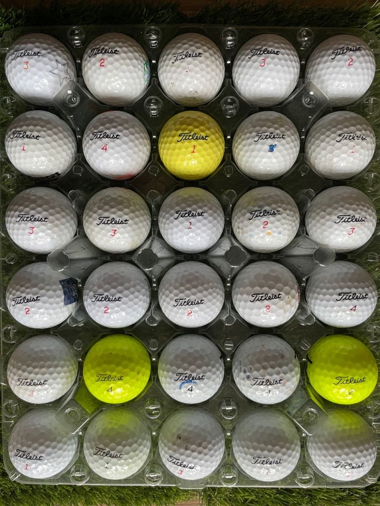 30 Titleist mixed Grade B/C Used golf balls