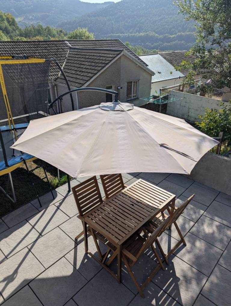 2.9M Large Cantilever Parasol Patio Garden Banana Umbrella Hanging