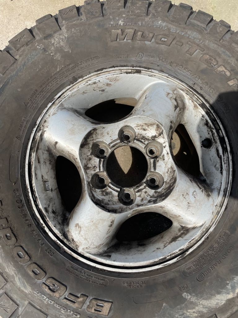 4 x 4 alloy wheel and tire