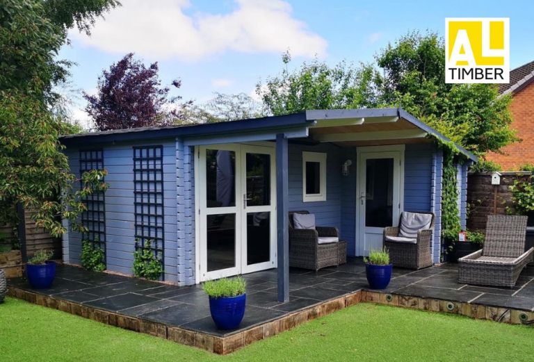 Log cabin 5.1mx4.8m/3m in 28mm 