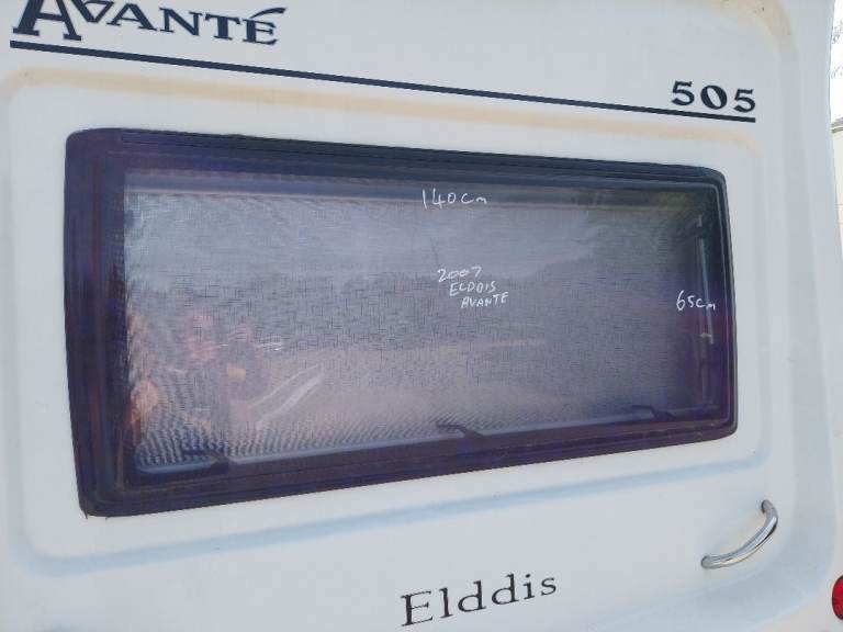 2007 elddis caravan rear window 