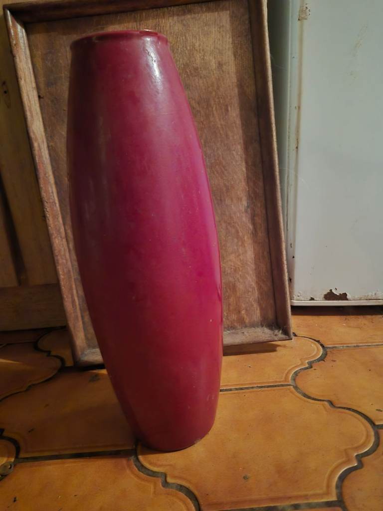 Tall Red Vase