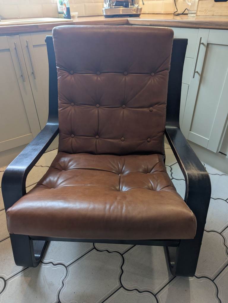 Vintage ikea leather chairs 