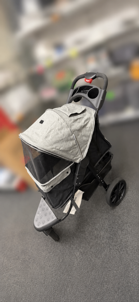 PawHut Dog Stroller Pram, 3-Wheel Foldable Pet Stroller