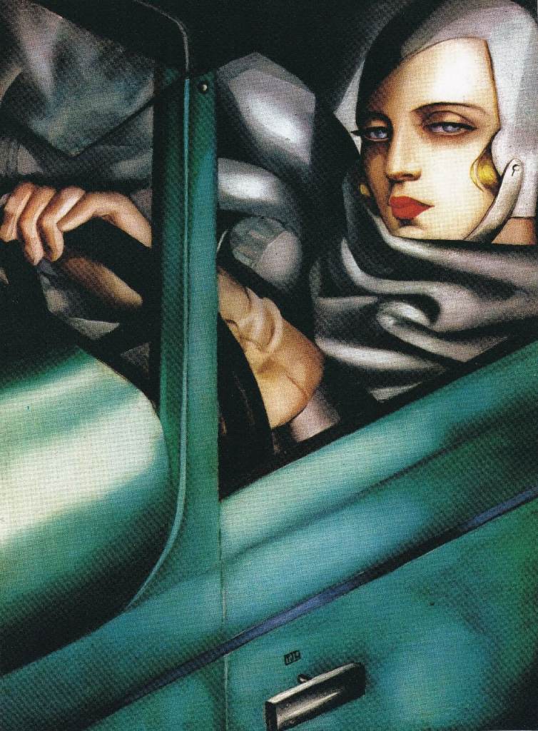 36. A Rare Original Print of an Art Deco Advertisement of the Day woman in Car