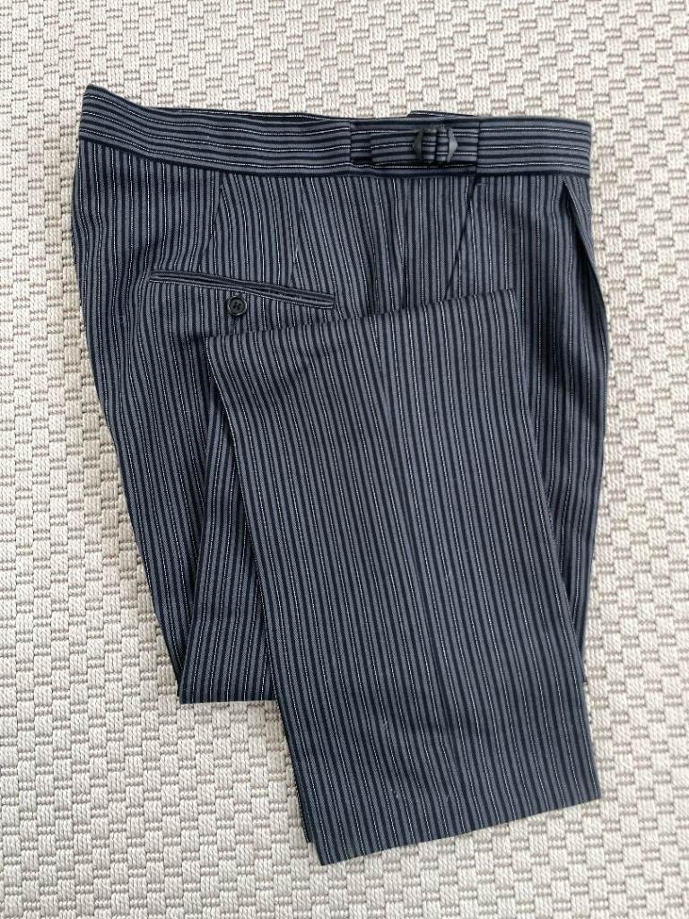 Men's Morning Dress Trousers, Ideal For Weddings, Ascot, Special Events etc (Size 34 waist, 31 leg)