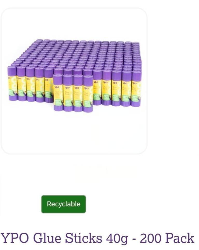 Large Box of 200 YPO Glue Sticks - 40g Each, Brand New!