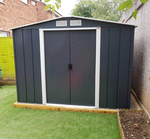 Heavy-Duty Metal Garden Shed with Apex Roof – Secure Multi-Purpose Storage for Tools & Furniture