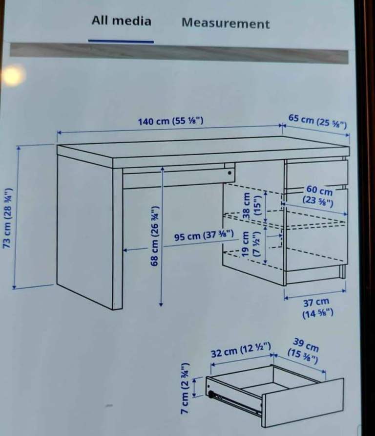 Large study/office desk
