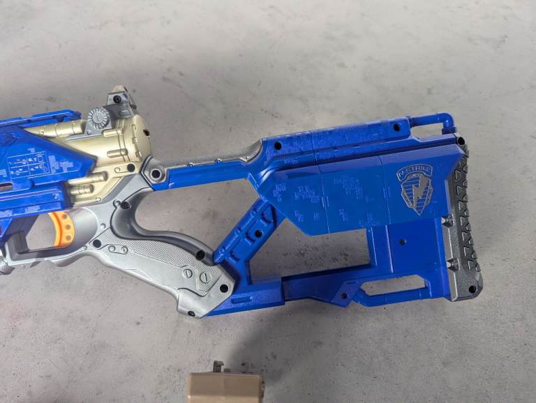 Nerf N-Strike Longstrike CS-6 Blaster Gun Riffle, Dart Magazine Clips & Bipod Stand