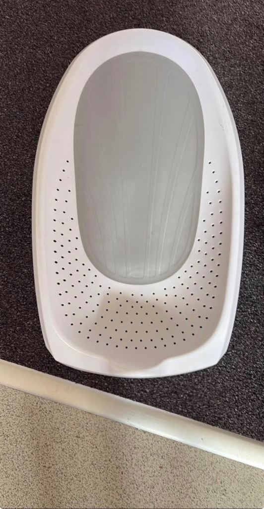 Baby Bath Support Seat - White and Grey, Good Condition