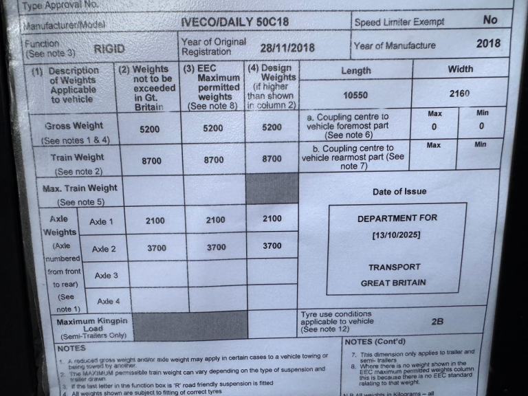 2018 68 Iveco Daily Recovery Truck. 52-180. Sleeper. AC. Winch. Ali bed. RearAir