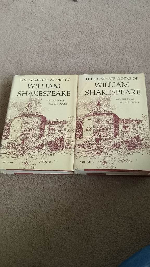 The Complete Works of William Shakespeare – 2 Volumes, Good Condition