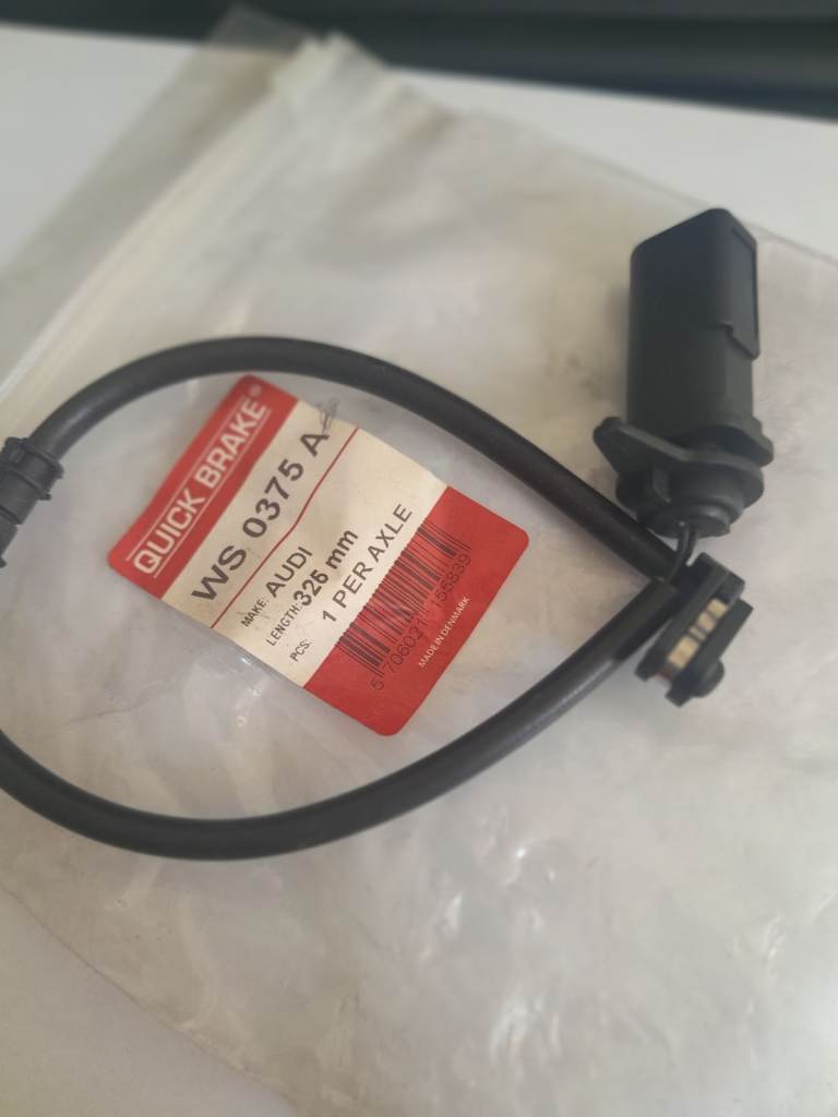 Audi brake pad wear indicator sensor front brake.