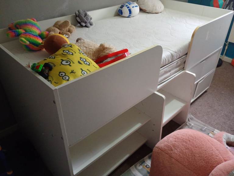 Cabin bed with den underneath 