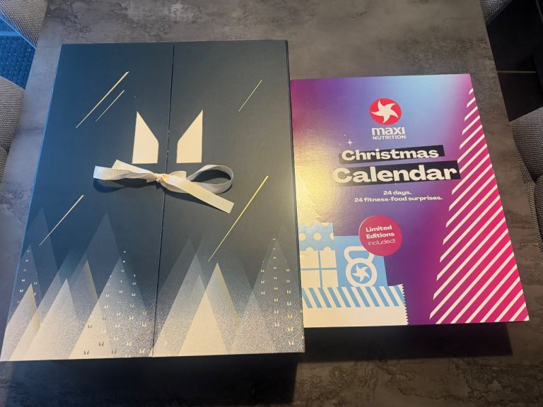 Advent calendar x 2. Empty for reuse only.  My protein and maxi nutrition 