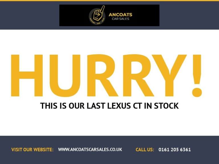 2014 Lexus CT 200h 1.8 Advance 5dr CVT Auto HATCHBACK PETROL/ELECTRIC Automatic