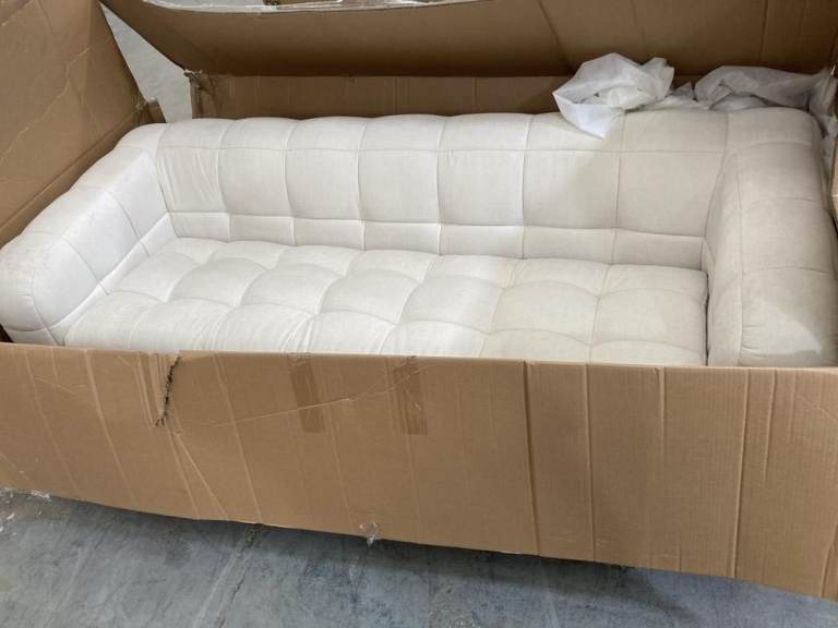 Brand new in box 3 seater velvet  sofa rrp £999