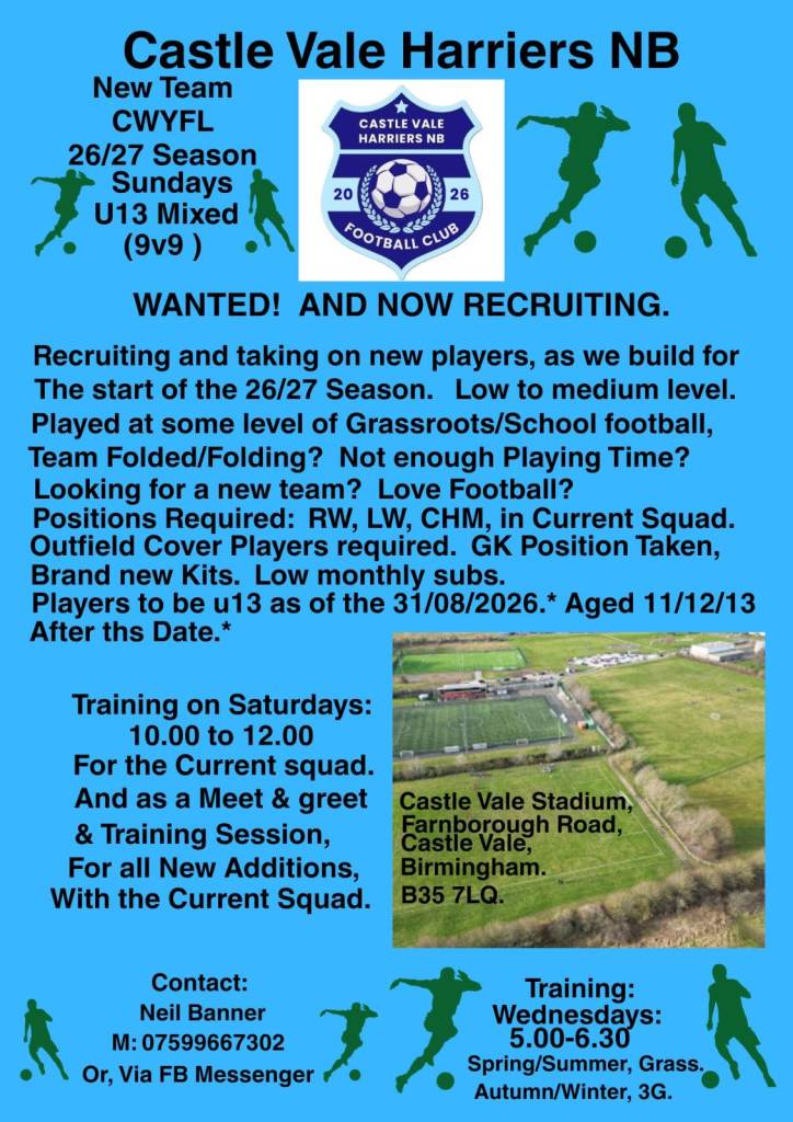 Outfield Players Wanted.   u13  Year 7/8.  26/27 Season.