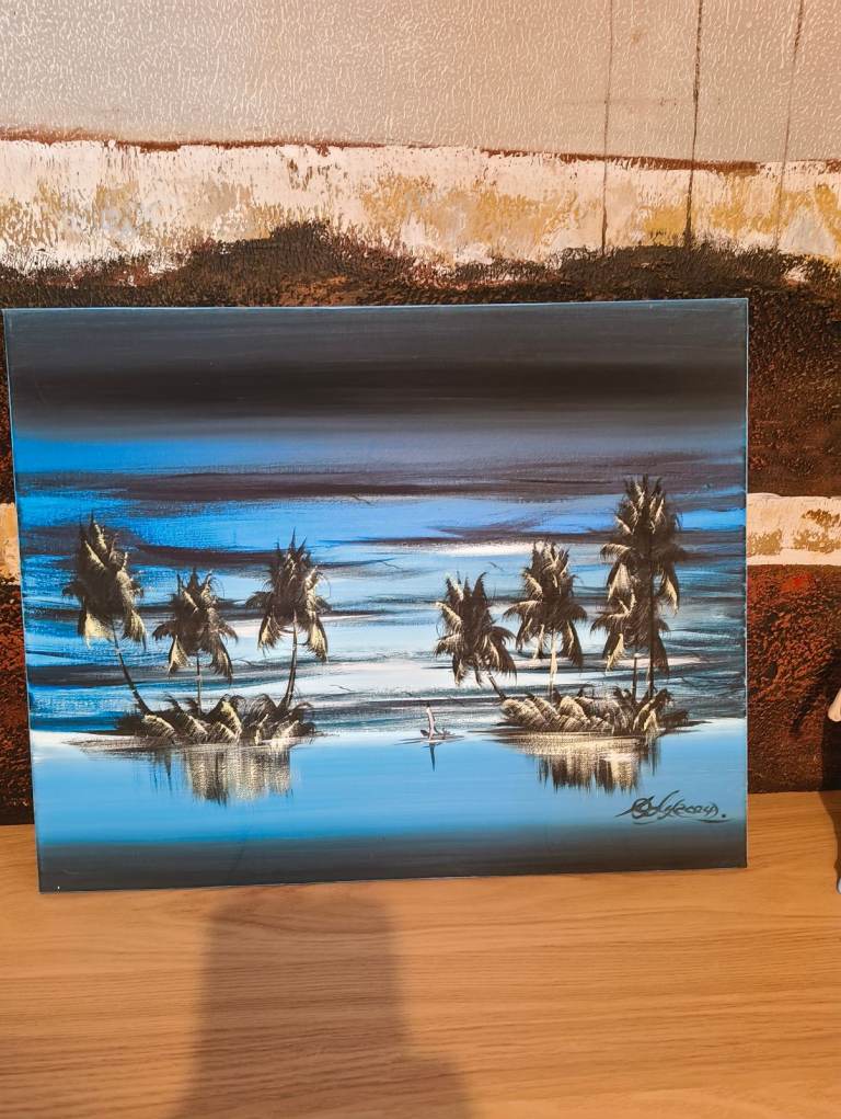 2 x Bali style paintings 