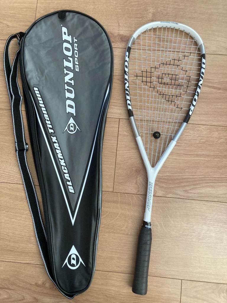 Dunlop Blackmax Titanium Power Squash Racket with Carry Case 