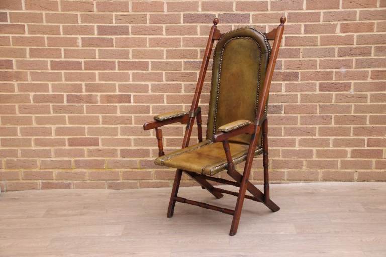Military Campaign Antique Folding Deck Chair (UK Delivery)