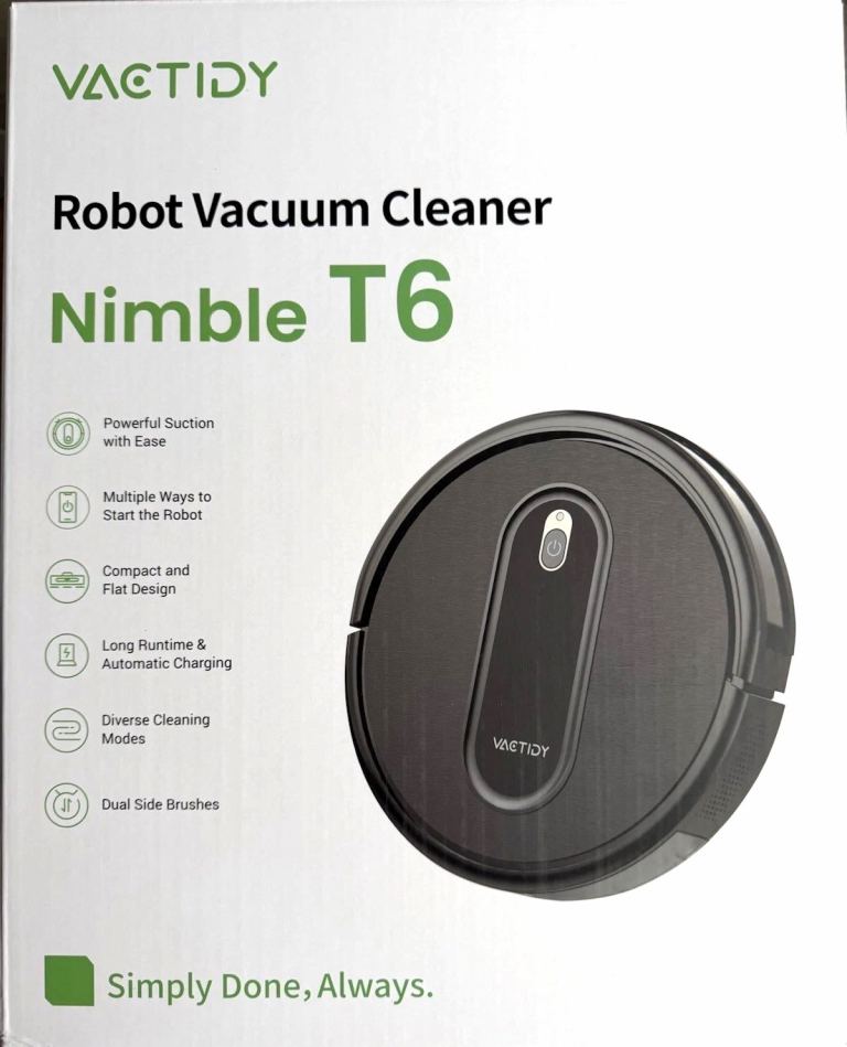 Vactidy Nimble T6 Robot Vacuum Cleaner WiFi/Alexa/App & Remote Control Brand New