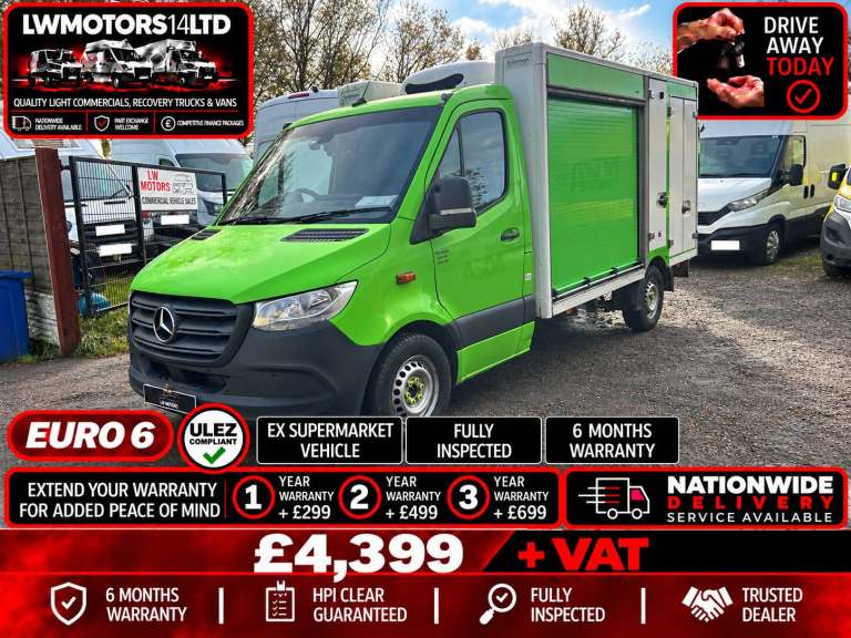 MERCEDES BENZ SPRINTER 314 CDI FRIDGE FREEZER CHILLER PROGRESSIVE 2021 70 REG