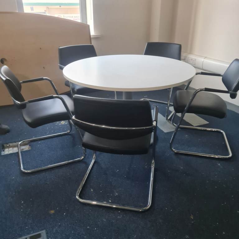 White executive office furniture 