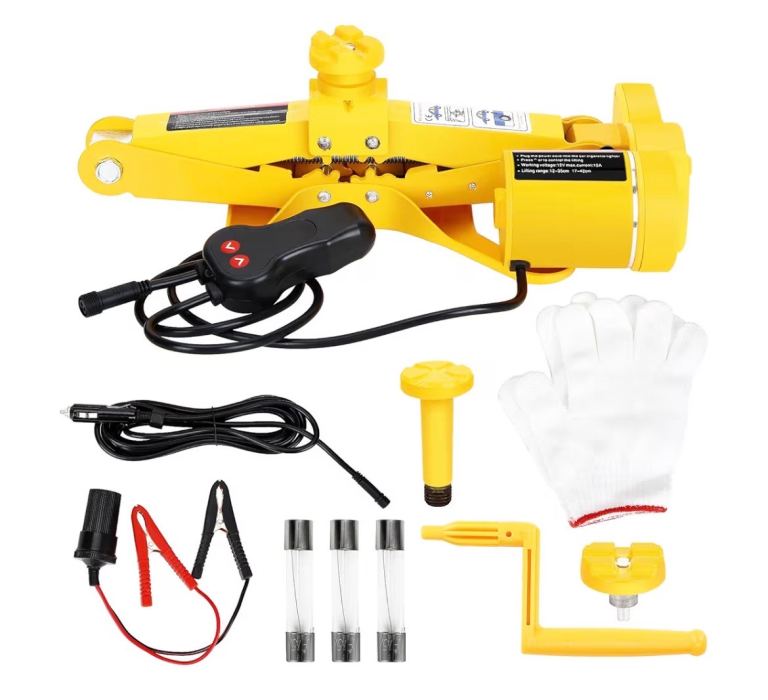 Electric Car Floor Jack 3 Ton All-in-One Automatic DC 12V Scissor Lift Repair Tool Trolley Lifting