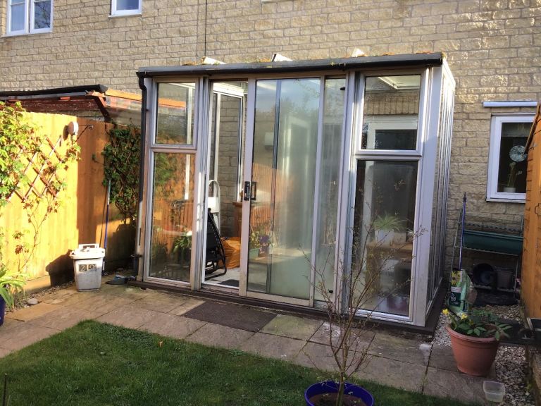 Aluminium and glass conservatory