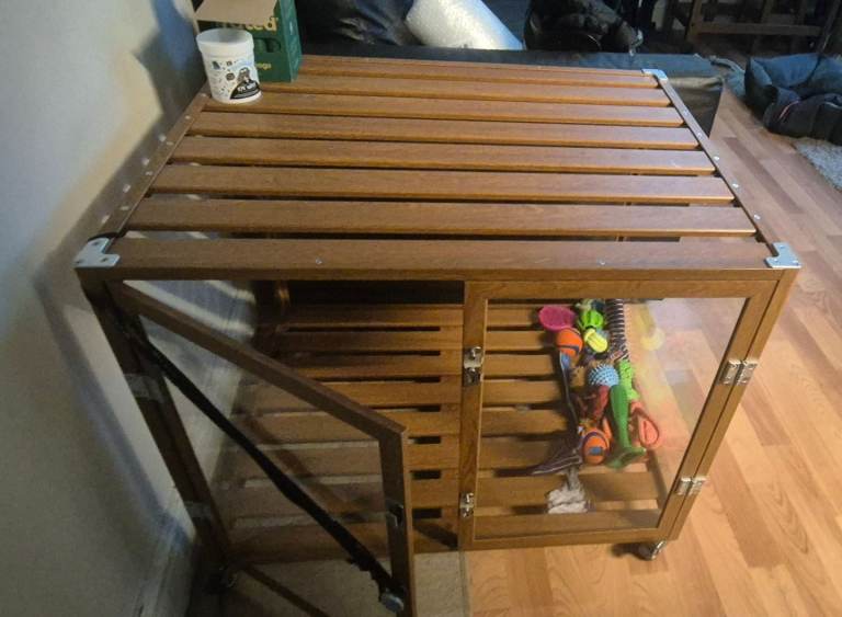 Eralynn dog Pet Crate with 2 Doors
