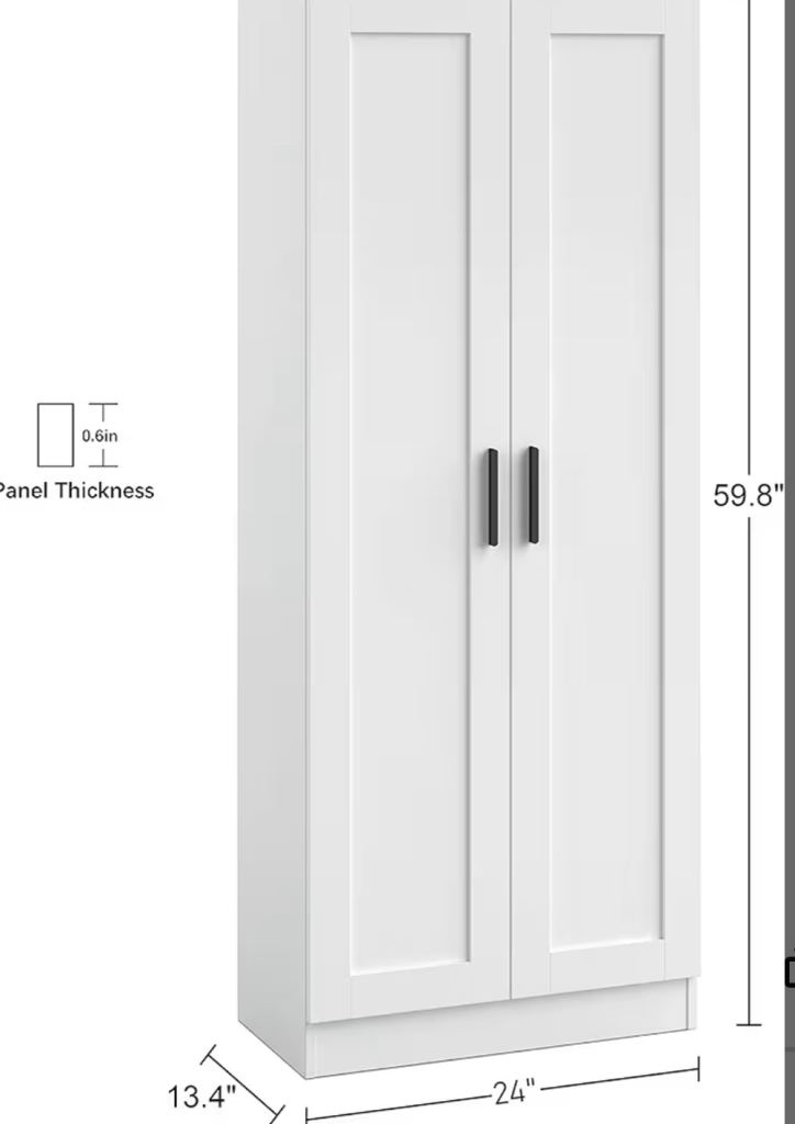 White Double-Door Storage Cabinet 