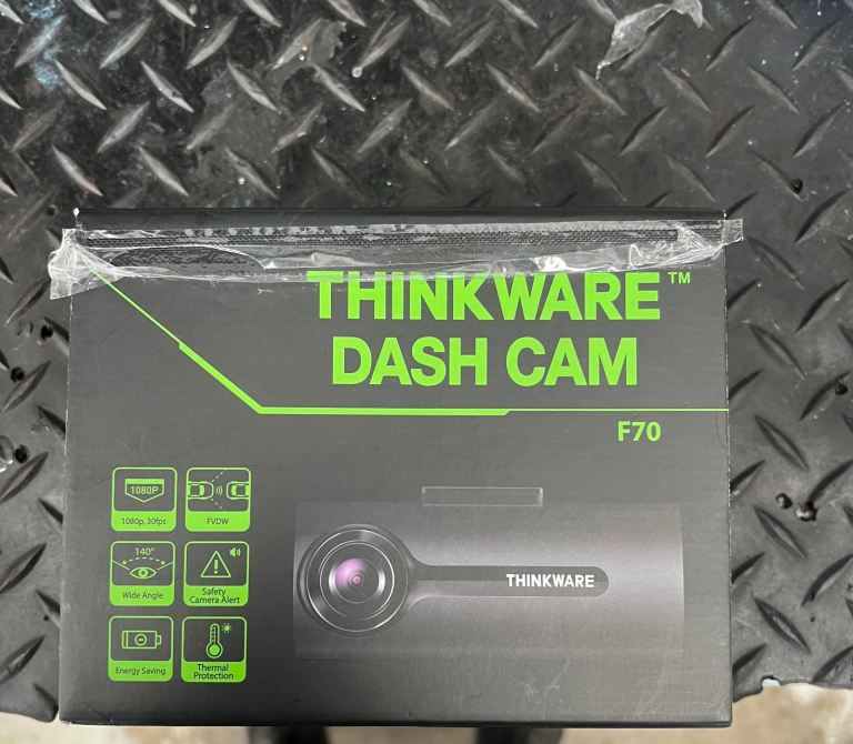THINKWARE DASH CAM F70 - USED, NO WIRES, BOXED, Inc. 32GB SD Card