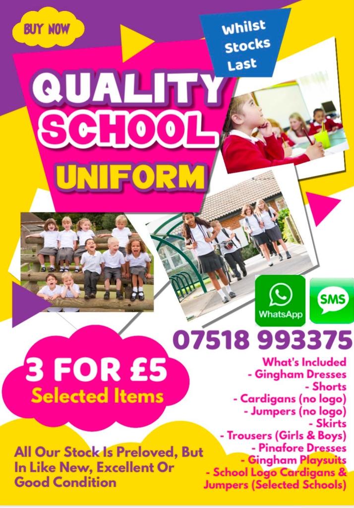 💥 3 FOR £5 💥 Selected Schoolwear / School Uniform For Boys & Girls