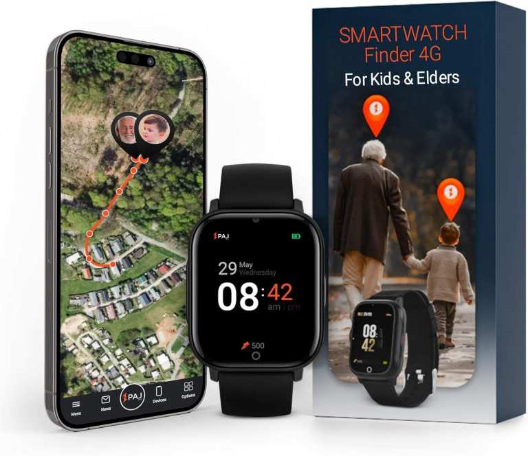 PAJ GPS Easy Finder Version 4G - Traceur GPS Enfant, Personnes âgées ou atteints