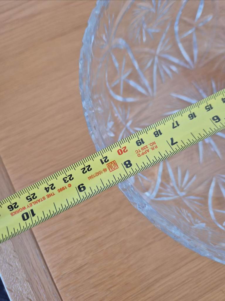 Heavy vintage rare cut crystal fruit or salad bowl in excellent ...