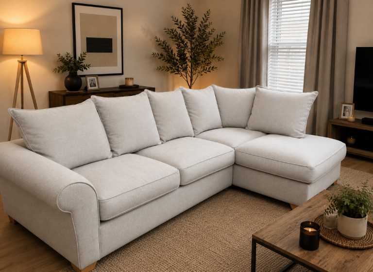Large Grey DFS L-Shape Sofa. DELIVERY AVAILABLE 