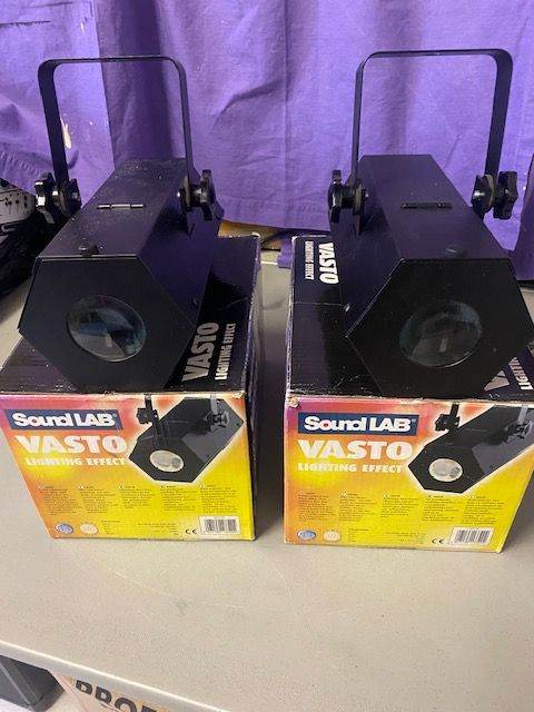 2 x DISCO DJ LIGHTS EFFECT - MULTI COLOURED MOONFLOWERs - NEW BOXED - £80