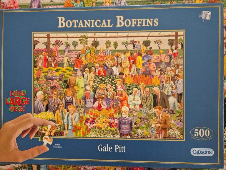 GIBSONS "BOTANICAL BOFFINS" EXTRA LARGE PIECE JIGSAW, 500 PIECES, BY GALE PITT