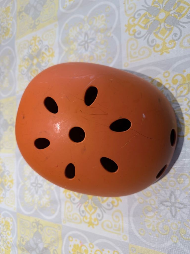 Orange Bike Helmet for children 