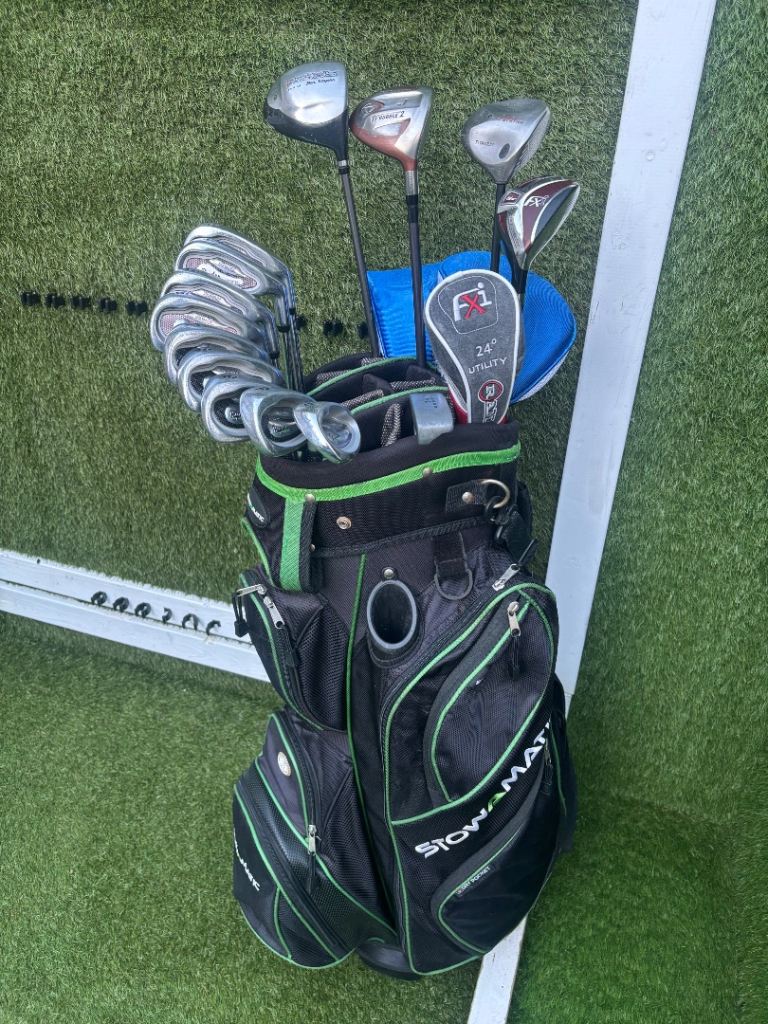 Ryder Z-40 Irons, Ben Sayers Power Pact Driver + Woods + Hybrid + Stowamate Bag UK delivery/Paypal 