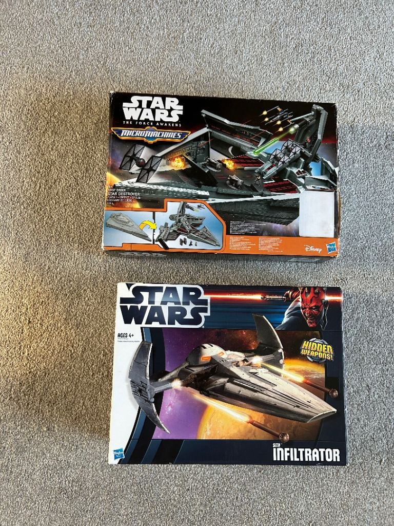 Star Wars Micro Galaxy Squadron & The Infiltrator Toy Ships - NEW in Box